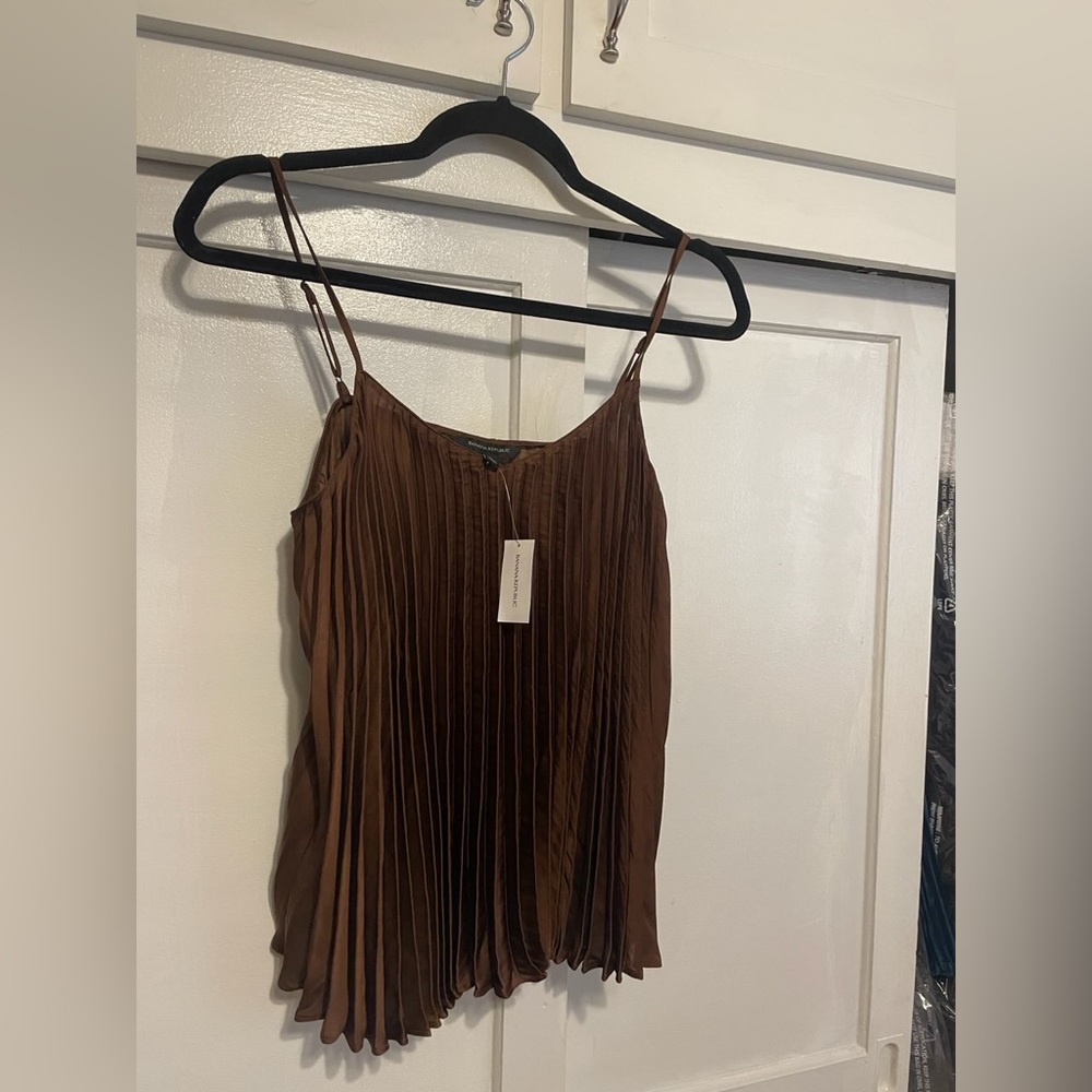 Banana Republic brand new brown silky tank top